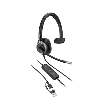Mission 615 Mono USB Headset | USB-C | USB-A Adapter – C01C3AA#AC3